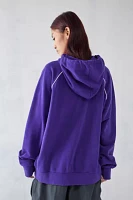 iets frans... Purple Contrast Piped Hoodie Sweatshirt