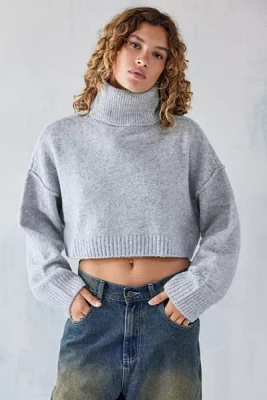 UO East West Cropped Roll Neck Sweater