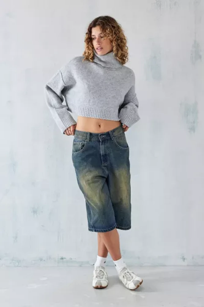 UO East West Cropped Roll Neck Sweater