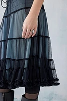 UO Layered Tulle Midi Skirt