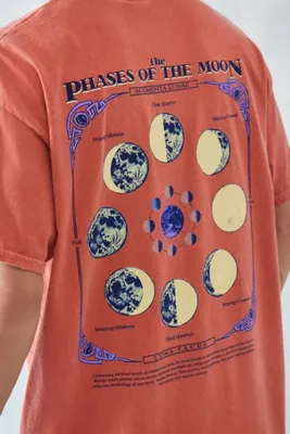 UO Orange Moon Phases Tee
