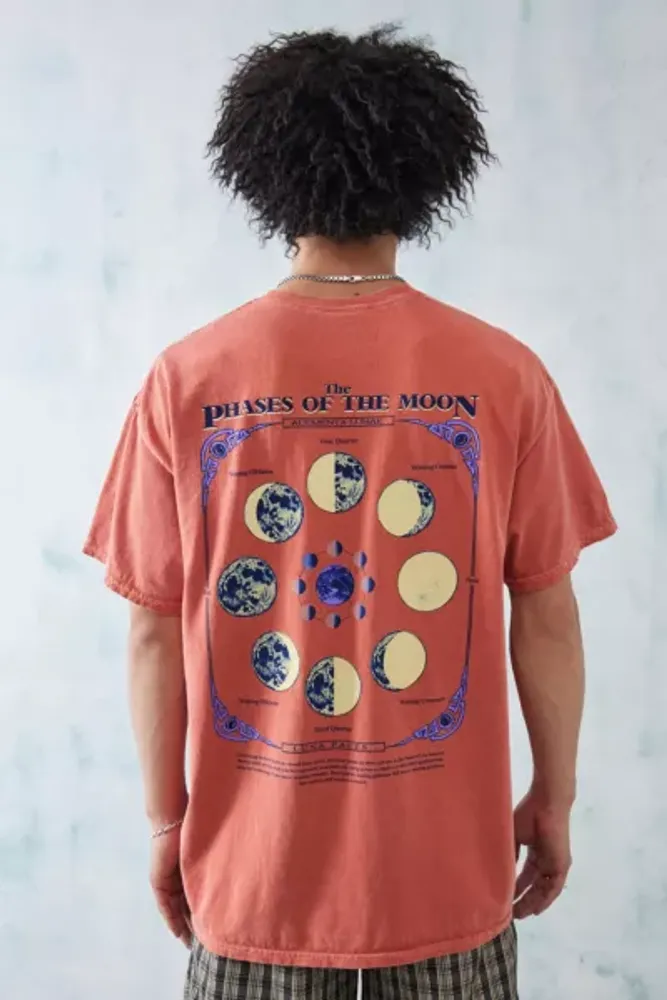 UO Orange Moon Phases Tee
