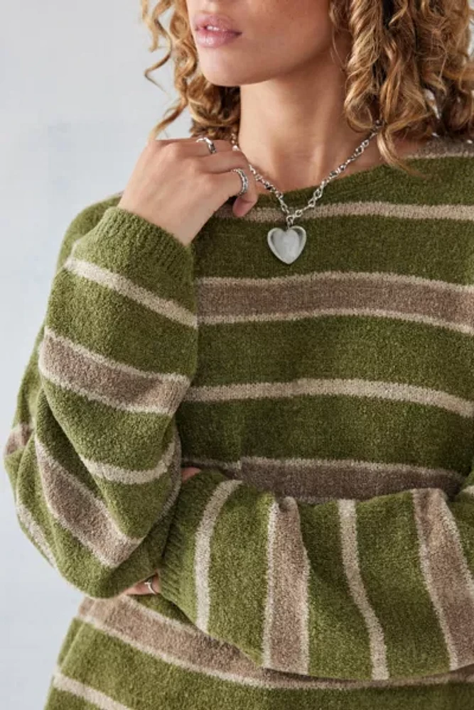 UO Striped Knit Boucle Sweater