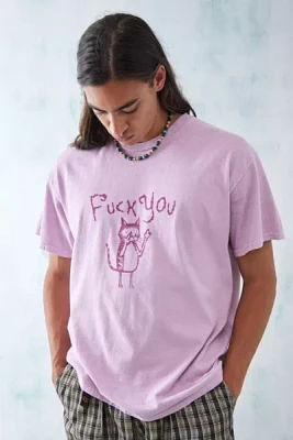UO Pink F**k You Cat Tee