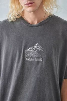 UO Overdyed Black Reach Your Summit Tee