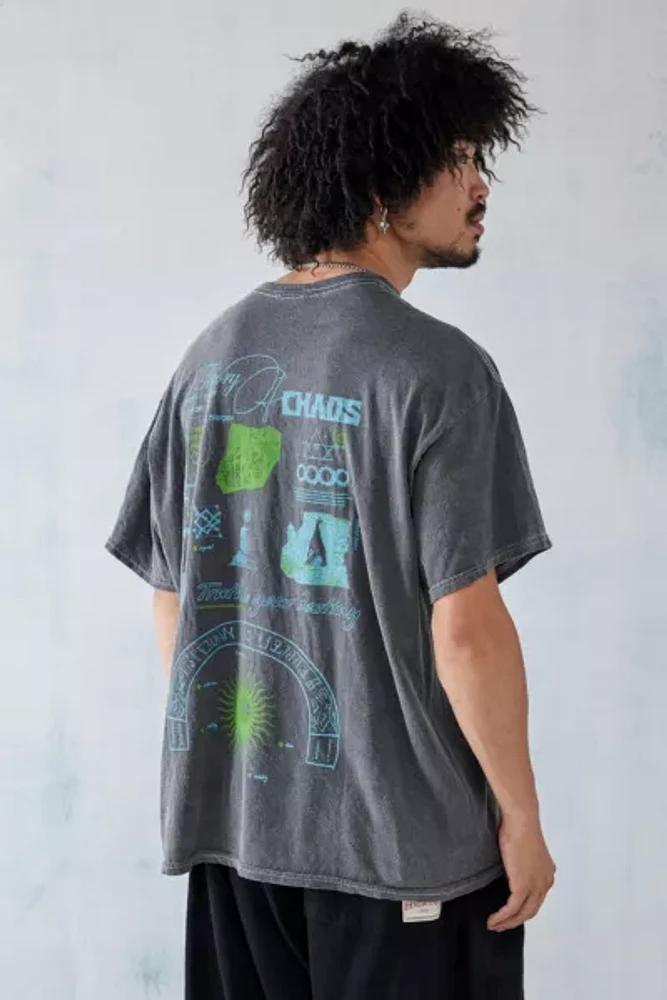 UO Overdyed Black Chaos Tee