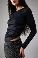 UO Chloe Long Sleeve Ruched Top
