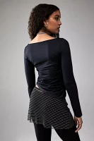 UO Chloe Long Sleeve Ruched Top
