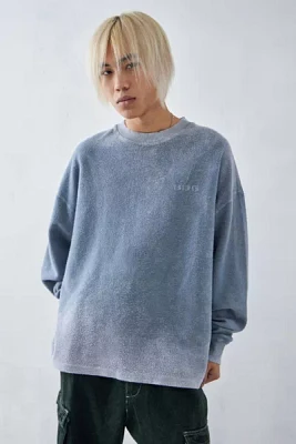 BDG Acid Washed Blue Brushed Fleece Sweatshirt
