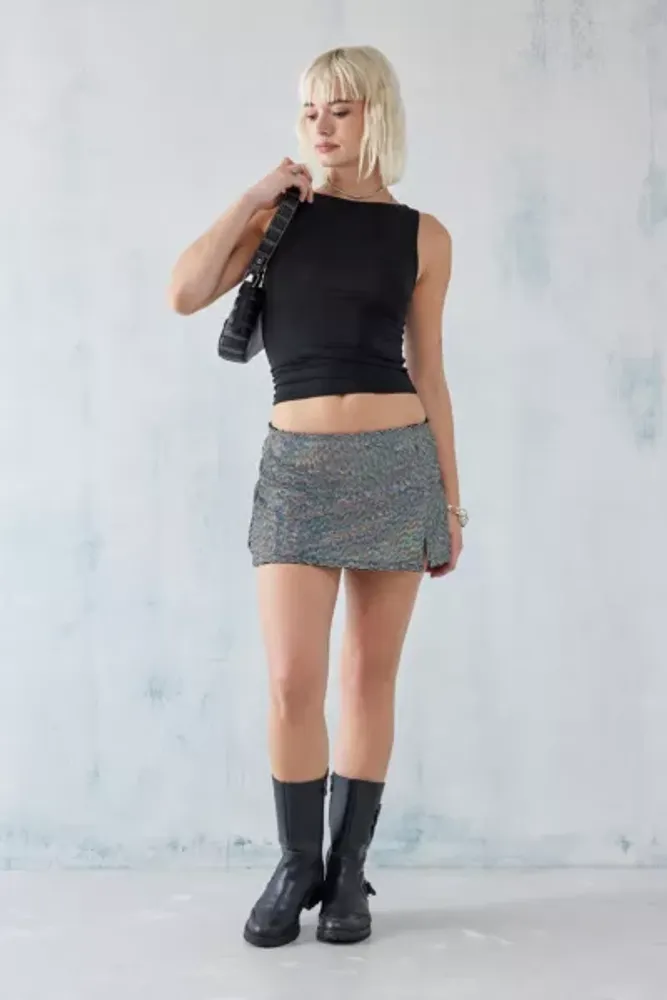 UO Sequin Jersey Mini Skirt