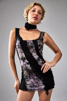 UO Amber Spliced Lace Mini Dress