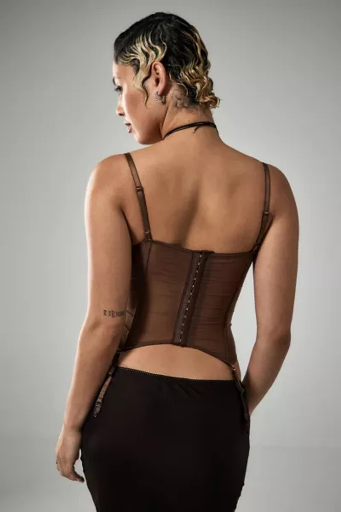 Light Before Dark Ruched Tulle Corset