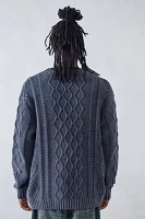 BDG Acid Wash Cable Knit Sweater