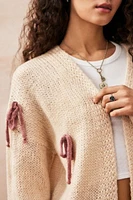 UO Bow Knit Cardigan