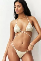 Out From Under Foil Teya Strappy Triangle Bikini Top