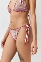 Out From Under Printed Corsage Frill Bikini Bottom