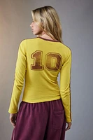 iets frans... Yellow Mia Long-Sleeved Football Tee