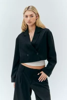 Light Before Dark Cropped Oversized Blazer