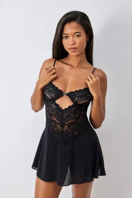 Out From Under Camille Lace & Diamante Mini Dress