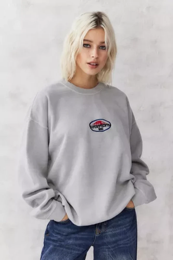UO Harmony Grey Embroidered Sweatshirt