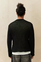 BDG Black & Green Layered Mesh Sweater