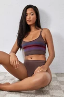 Out From Under Markie Chocolate Stripe Print Seamless Ribbed Cami