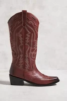 UO Red Leather Dallas Cowboy Boots