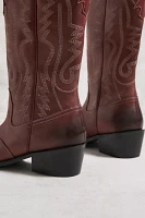 UO Red Leather Dallas Cowboy Boots