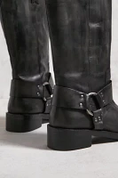 UO Black Leather Motocross Harness Boot