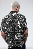 BDG Black Doodle Shirt