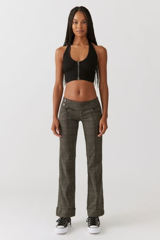 Out From Under Jackie Seamless Zip-Up Halter Bra Top