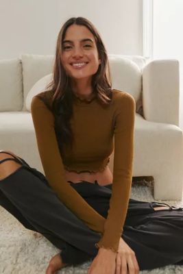 Out From Under Everyday Turtleneck Cropped Top