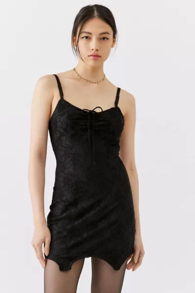 UO Gemma Lace Strapless Mini Dress