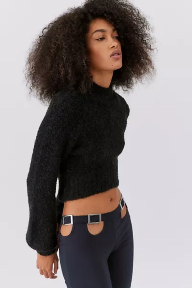UO Avril Cropped Mock Neck Sweater