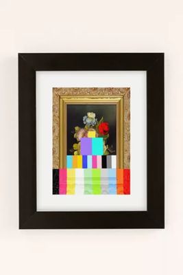 Chad Wys A Painting Of Flowers With Color Bars Art Print