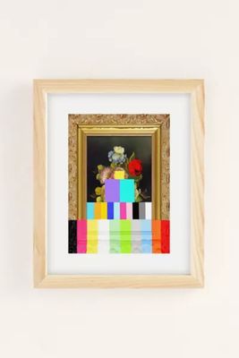 Chad Wys A Painting Of Flowers With Color Bars Art Print