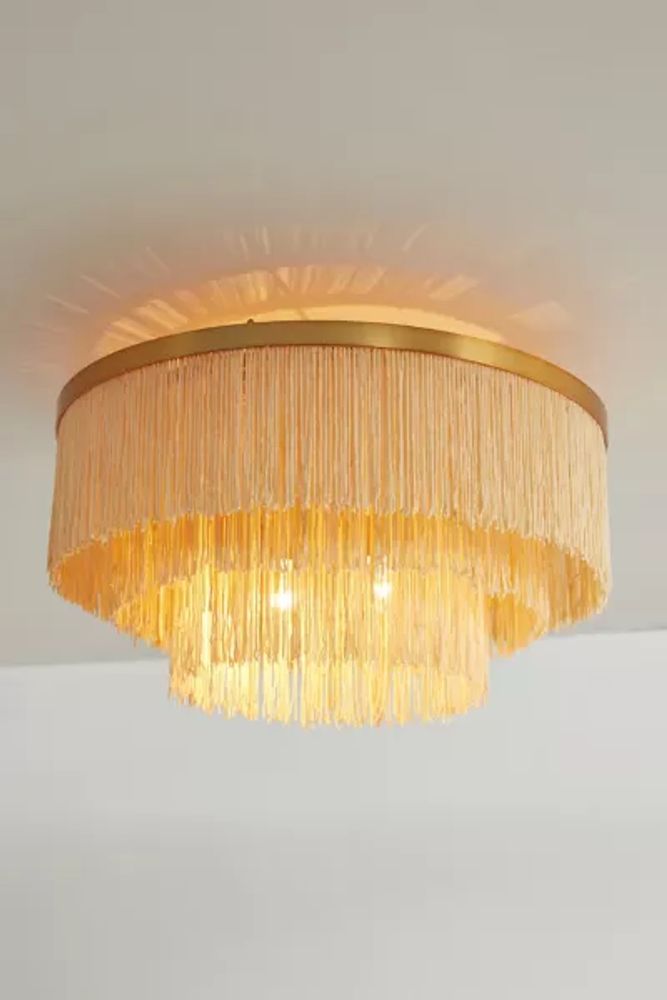 Julia Tiered Fringe Flush Mount Light