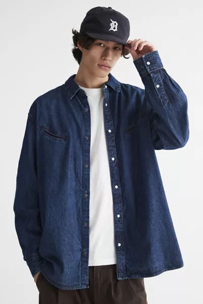 BDG Denim Baseball Shirt