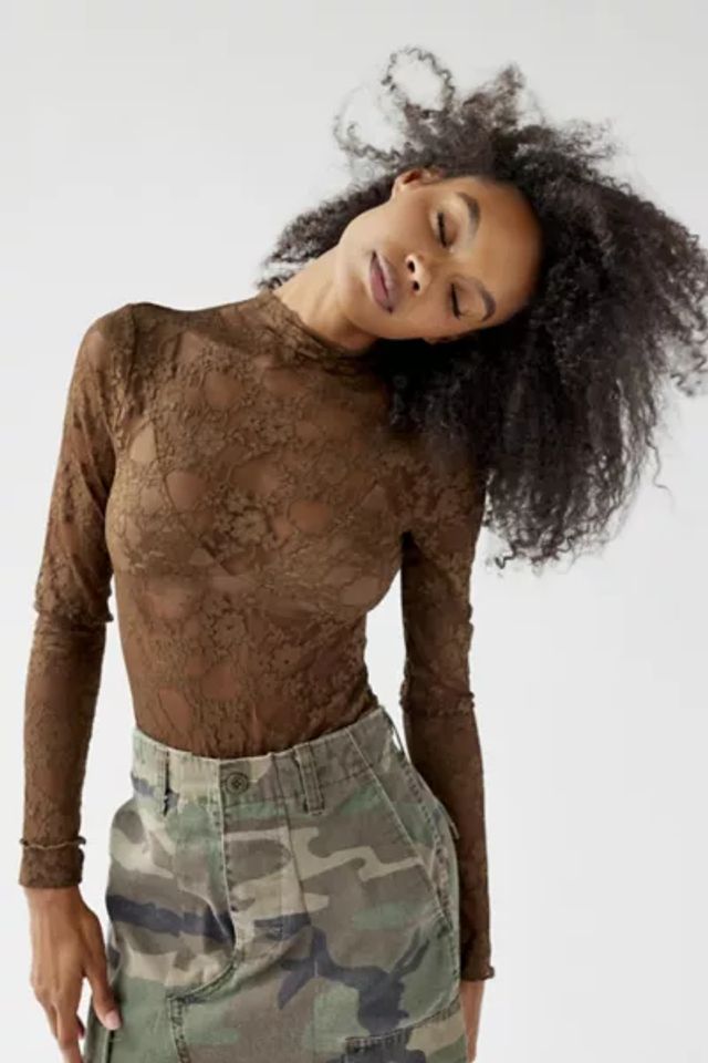 Out From Under Kat Sheer Lace Bodysuit  Urban Outfitters Korea - Clothing,  Music, Home & Accessories