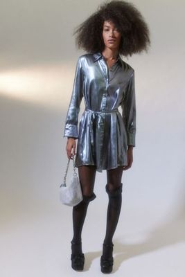 UO Midnight Strikes Metallic Mini Dress