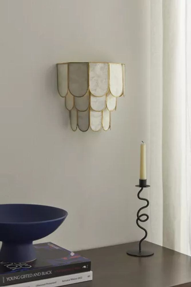 Rosa Capiz Sconce