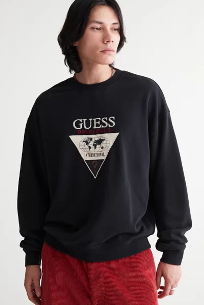 form Mærkelig servitrice Urban Outfitters GUESS ORIGINALS Ryan Leather Triangle Crew Neck Sweatshirt  | Pacific City