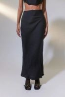 UO Winona Crinkle Satin High- Rise Maxi Skirt