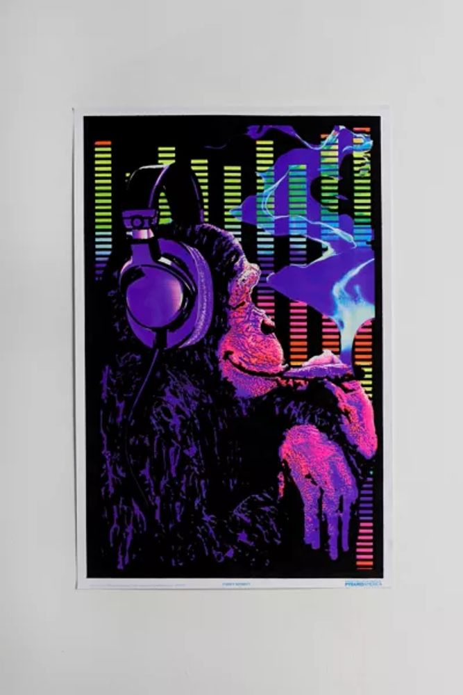 Funky Monkey Blacklight Poster