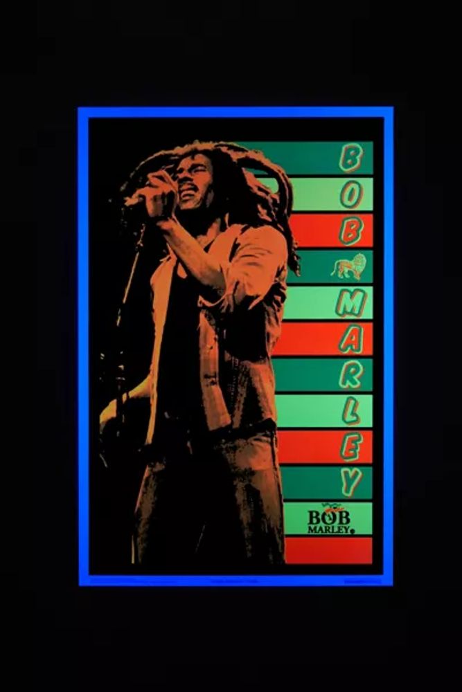 Bob Marley Blacklight Poster