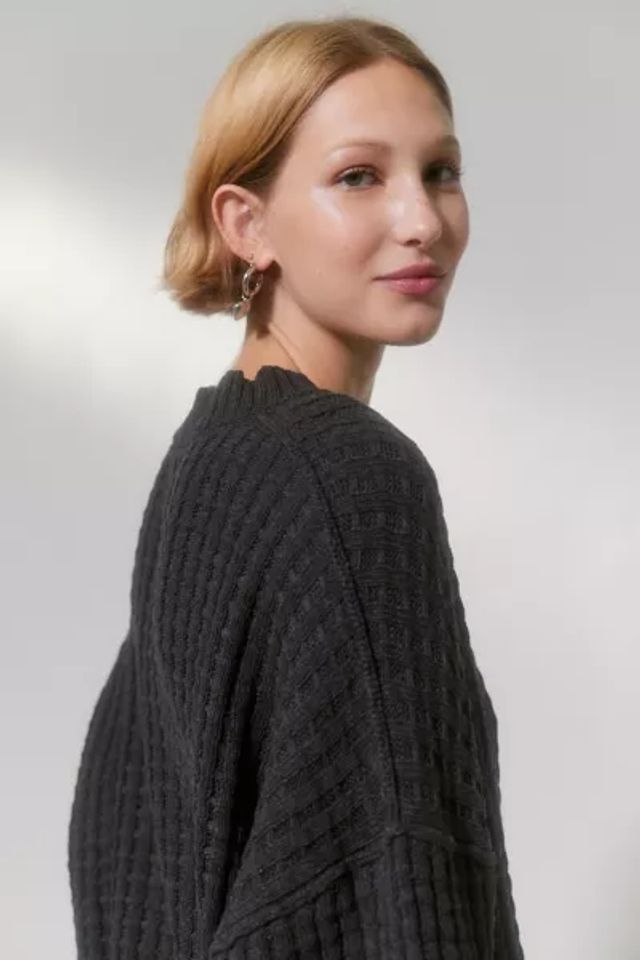 BDG Max Waffle Knit Recycled Pullover Sweater