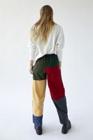Urban Renewal Remade Slouchy Solid Flannel Pieced Pant