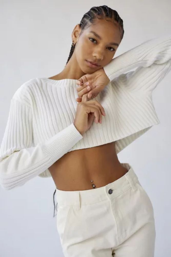 Urban Outfitters UO Kade Cropped Pullover Sweater | The Summit