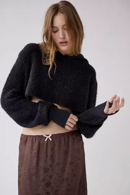 UO Kelsey Cropped Hooded Sweater