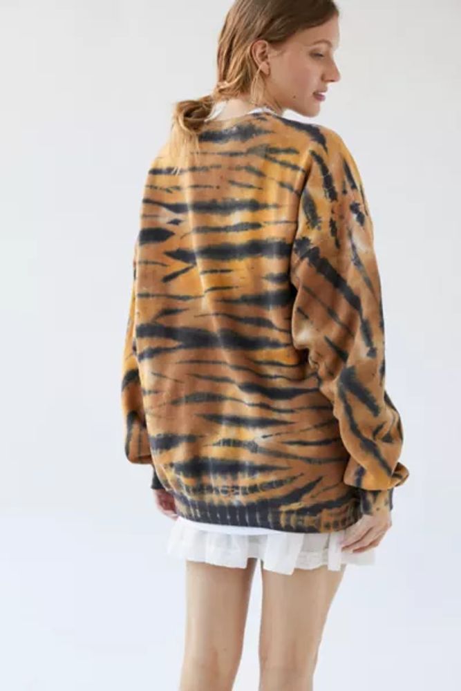 Urban Renewal Remade Tiger Dye Crew Neck Sweatshirt